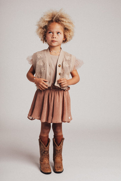 Baje - sia, Gilet knit rose salmon