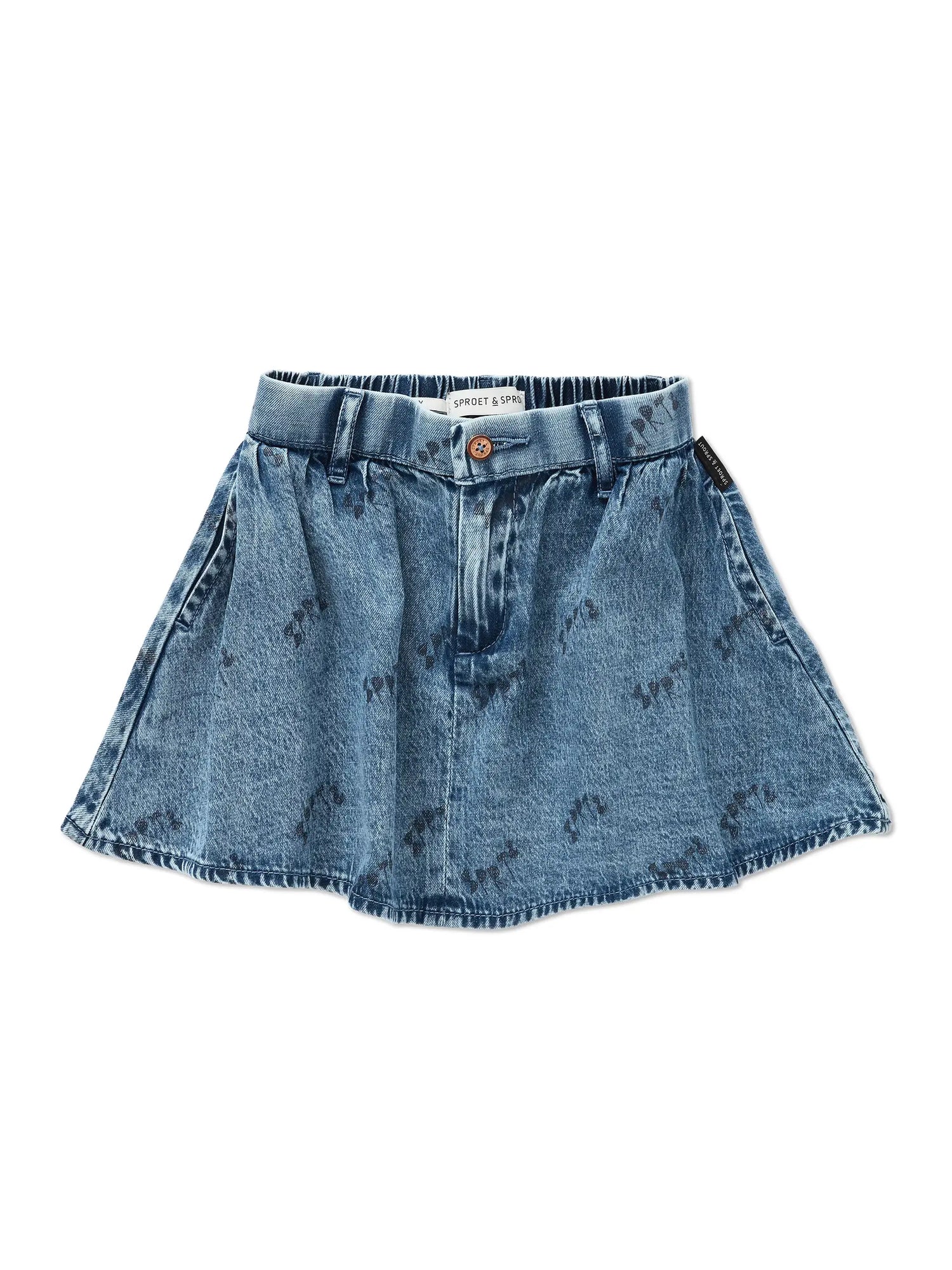 Blue denim skirt