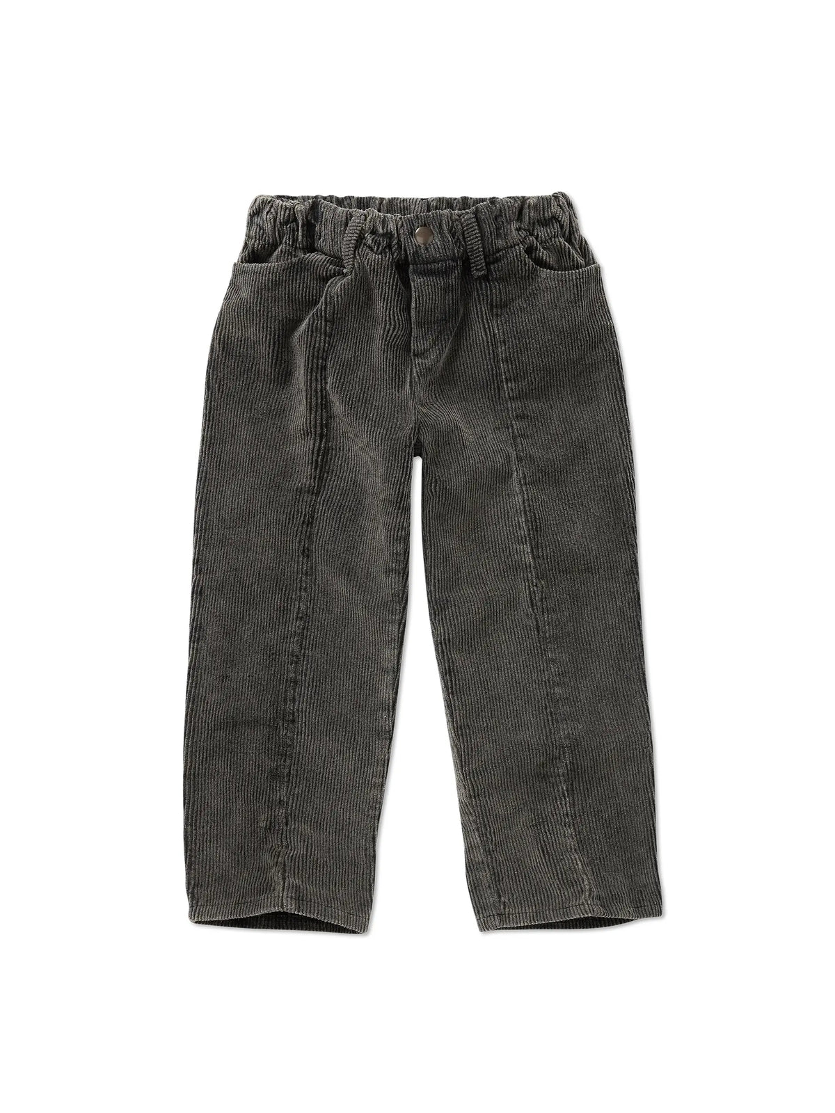 Corduroy pants black washed