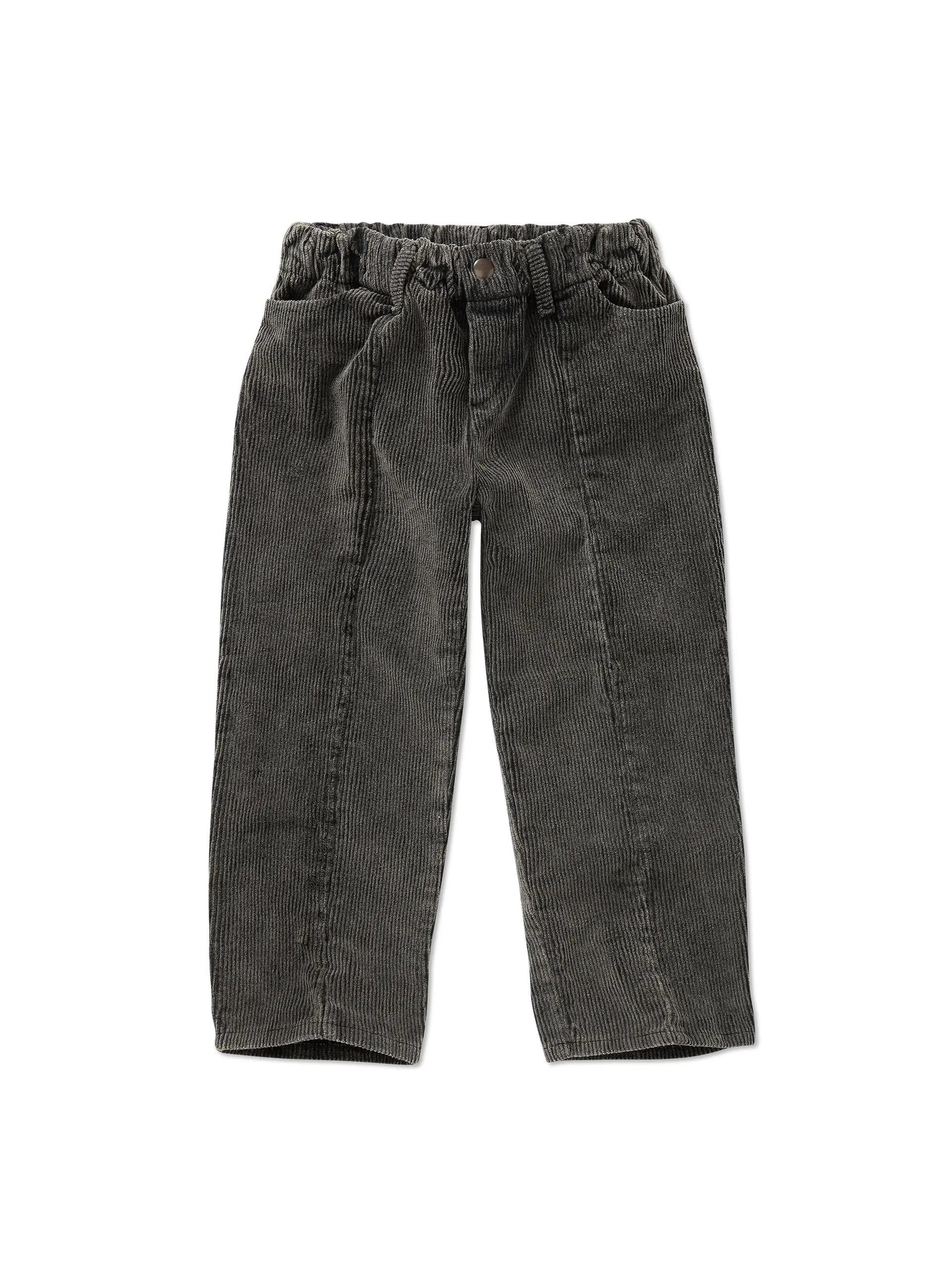 Corduroy pants black washed