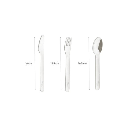 Stainless steel bestekset - on the go