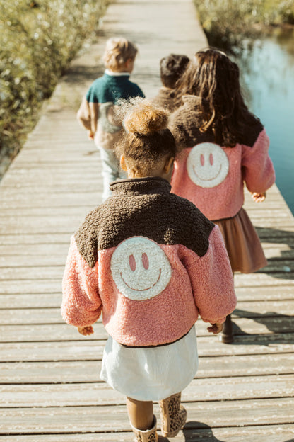 Little teddy smiley jacket - pink