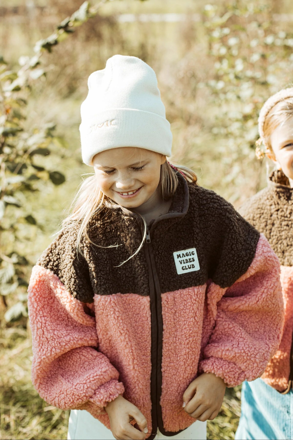 Little teddy smiley jacket - pink