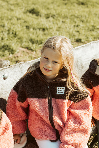 Little teddy smiley jacket - pink