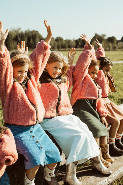 Little teddy smiley jacket - pink