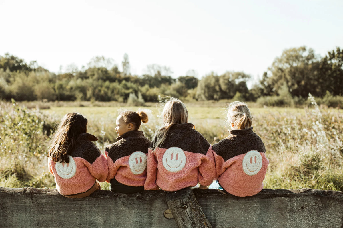 Little teddy smiley jacket - pink