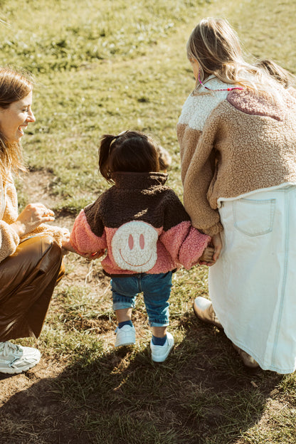 Little teddy smiley jacket - pink