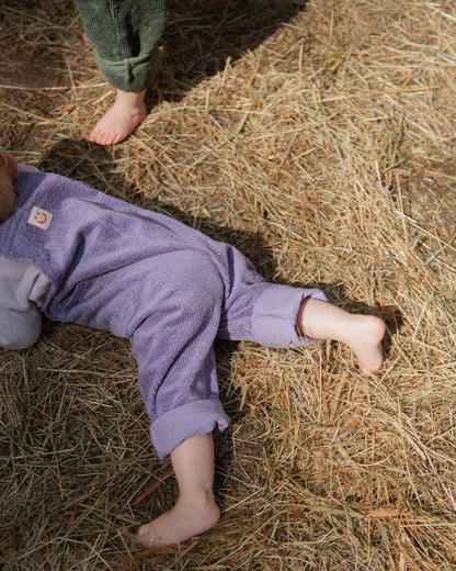 The Freya - Lilac Corduroy Dungarees