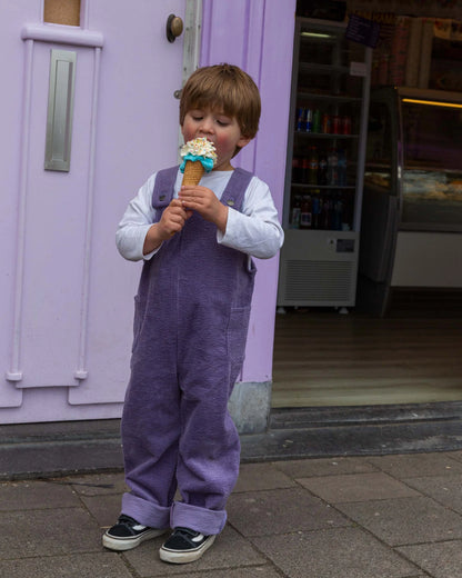 The Freya - Lilac Corduroy Dungarees