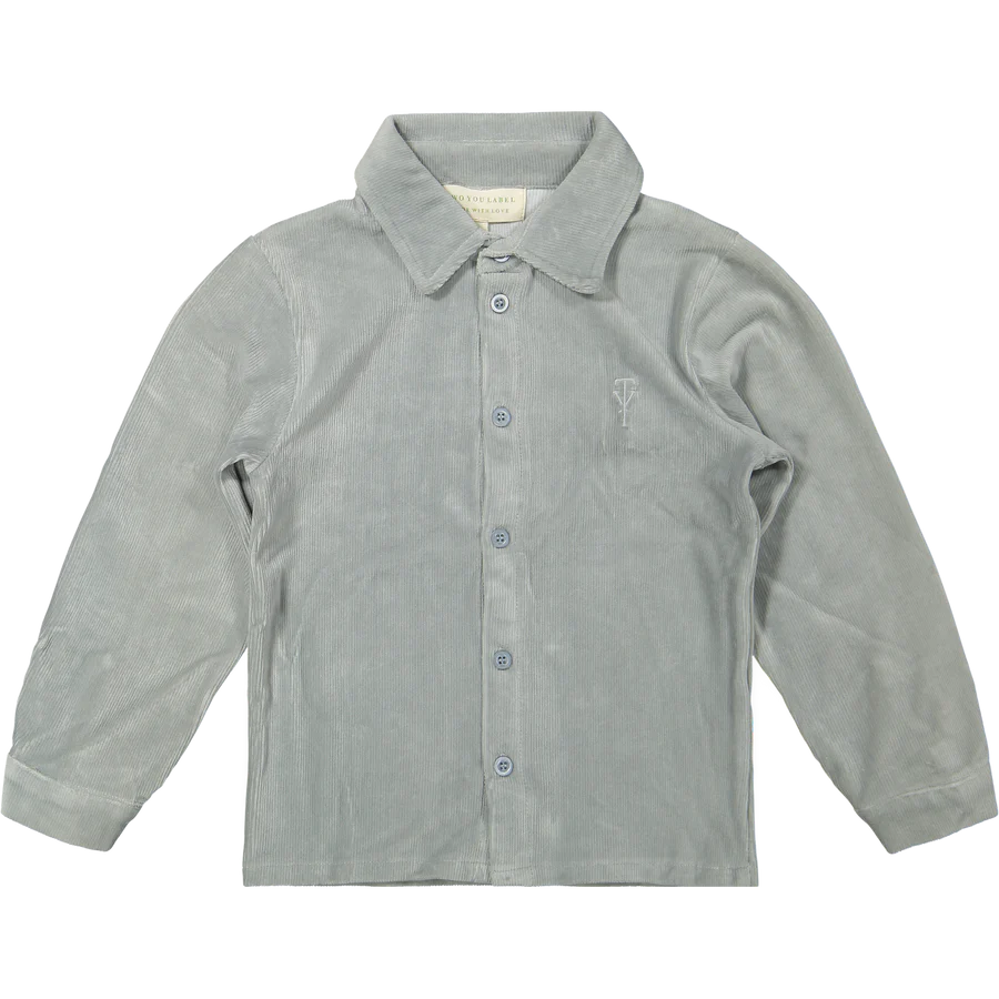 Finn Ribbed Blouse | Grey