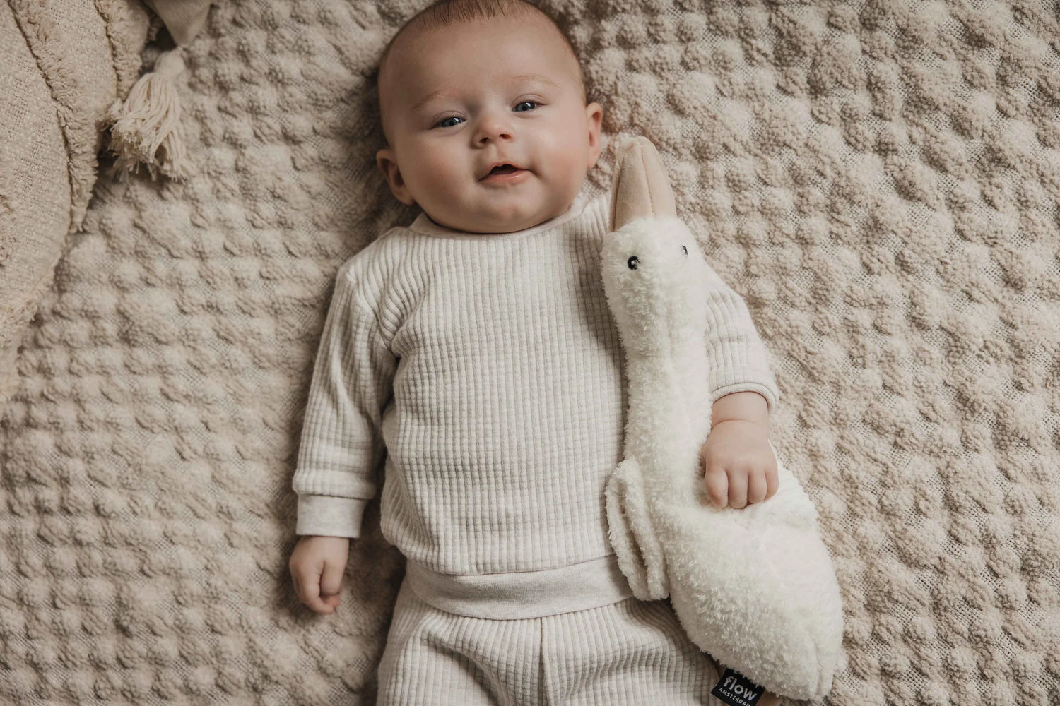 Liva (beige) - Oplaadbare hartslagknuffel