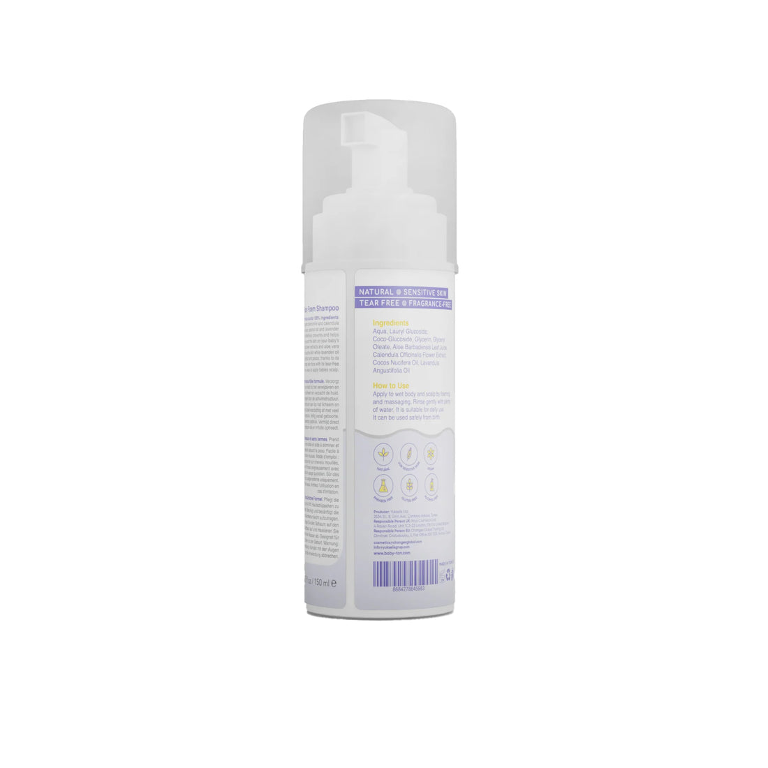 Natuurlijke Foaming Shampoo voor Newborns en Baby&