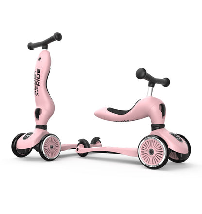 Loopfiets/step highwaykick 1 - roze