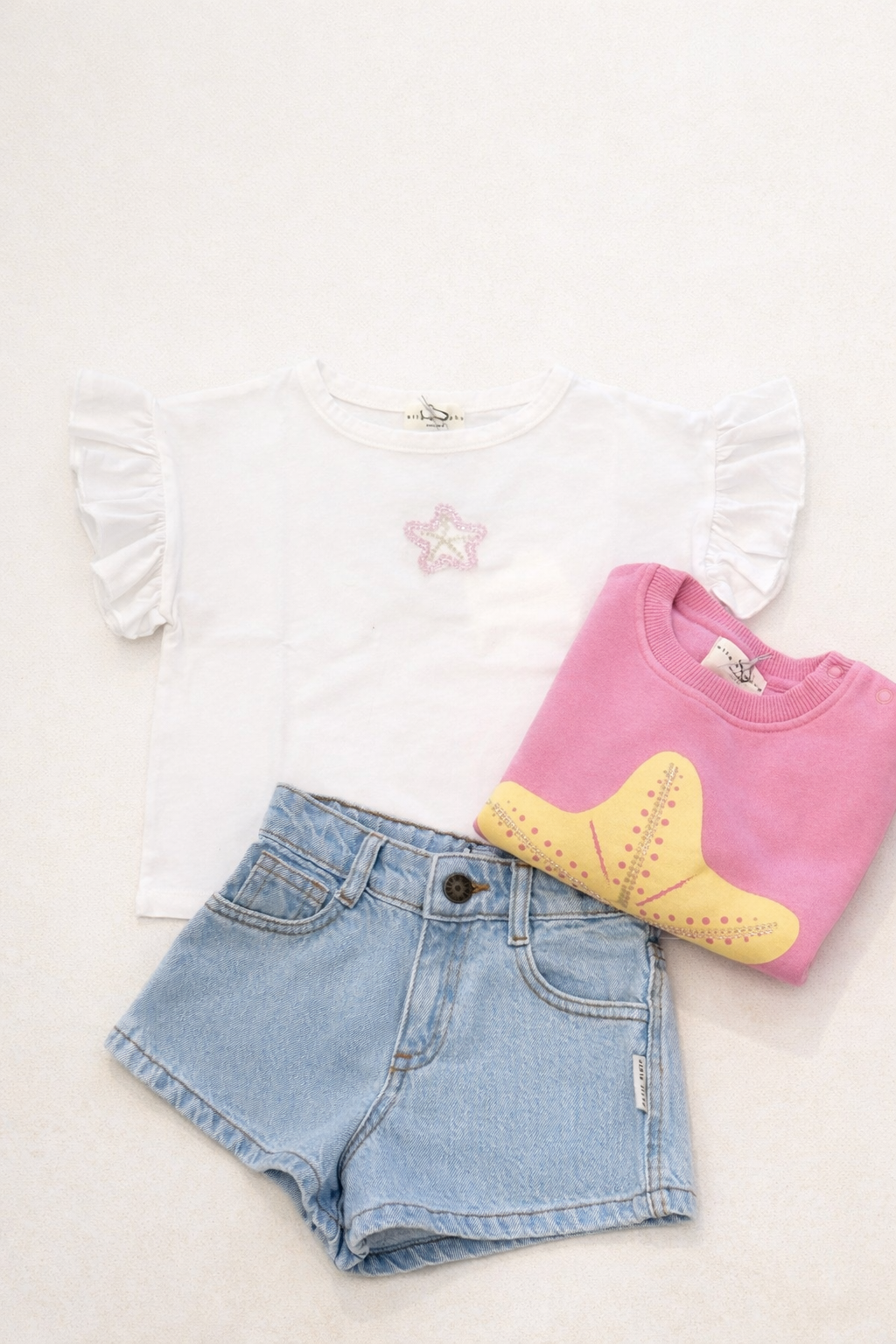 Little STARFISH t-shirt white loose fit
