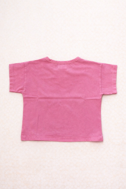 Little HEARTS t-shirt pink loose fit