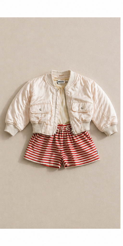 Alexis shorts - rose ivory stripe