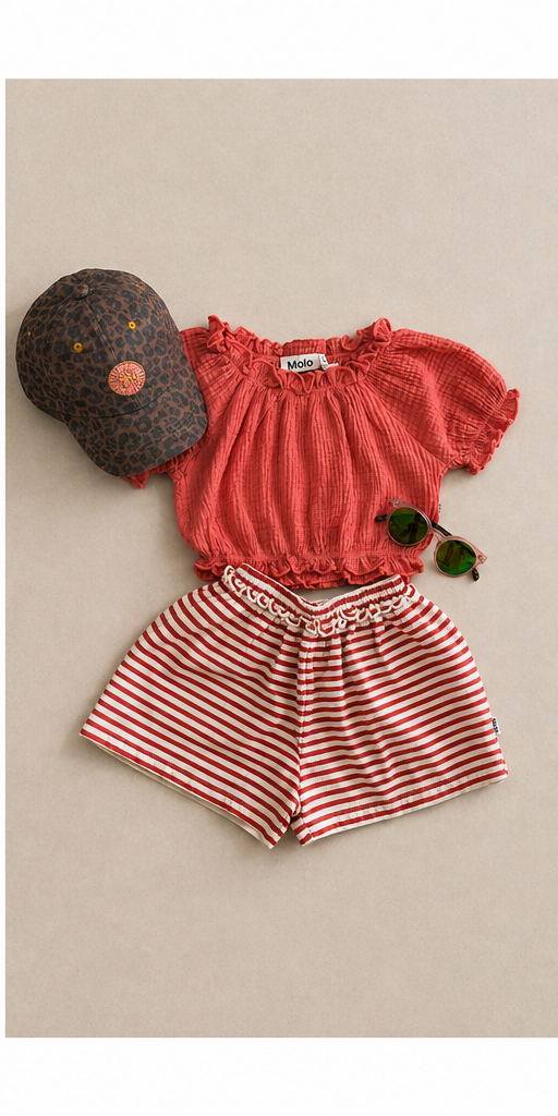Alexis shorts - rose ivory stripe