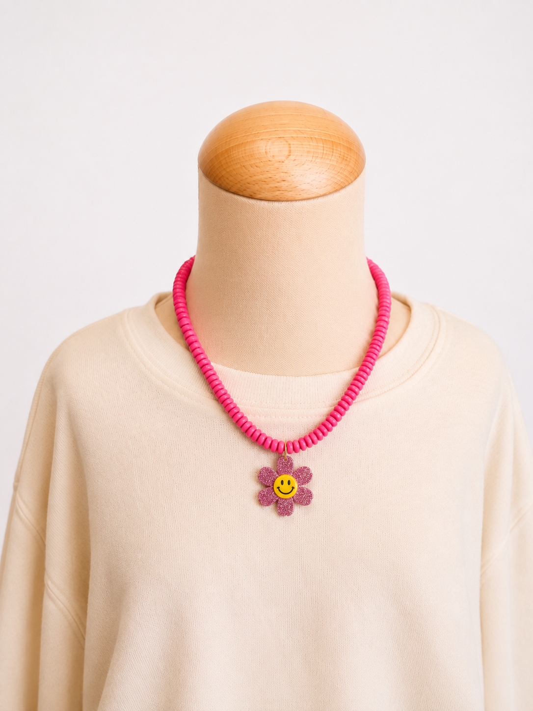 Kinderketting – Pink Daisy 💖🌸