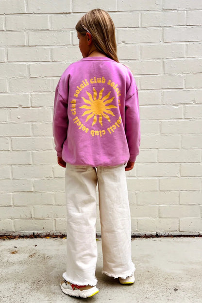 Little pink CLUB SOLEIL sweatshirt loose fit