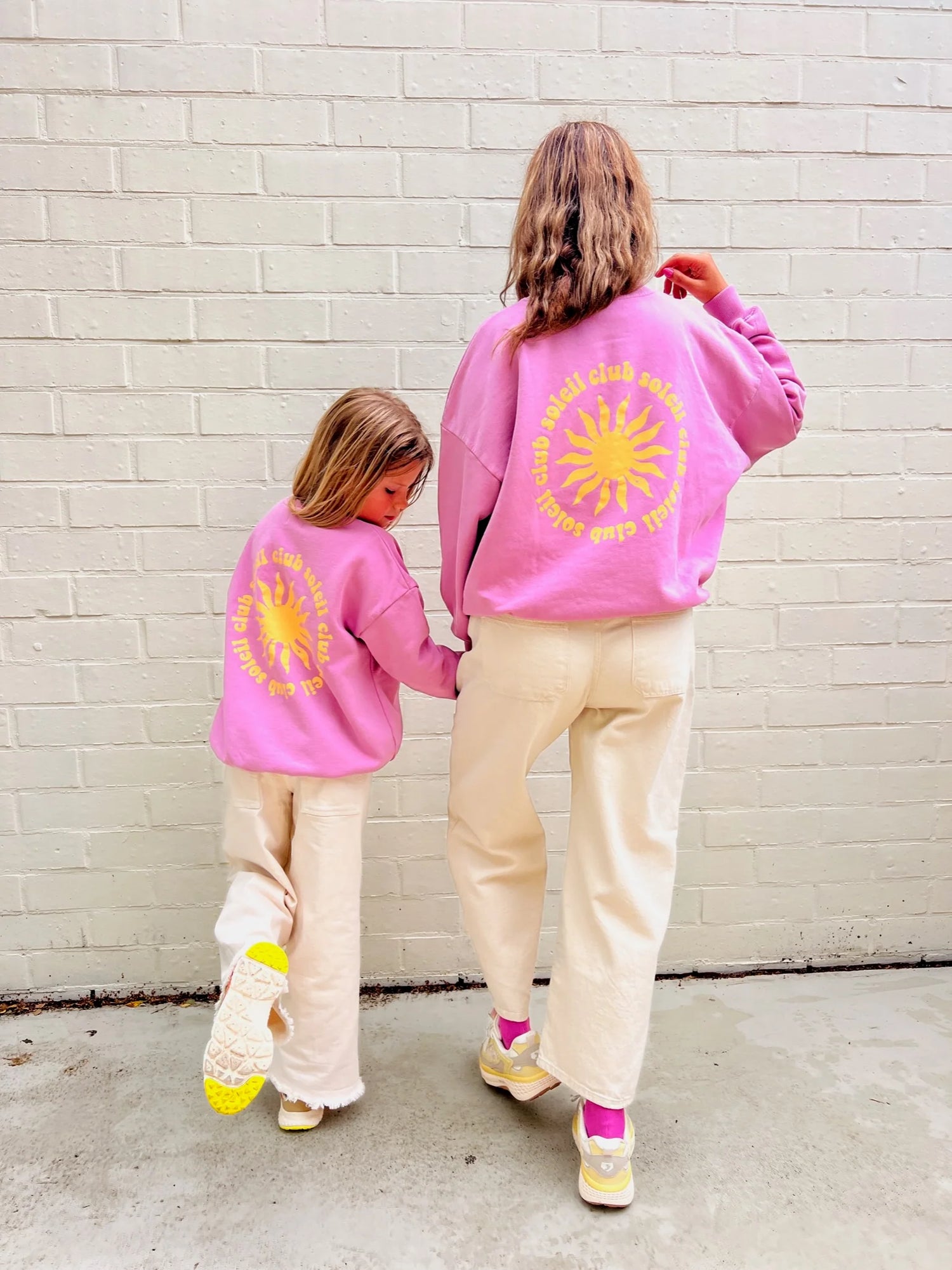 Little pink CLUB SOLEIL sweatshirt loose fit