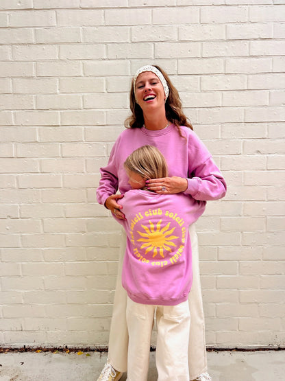 Little pink CLUB SOLEIL sweatshirt loose fit