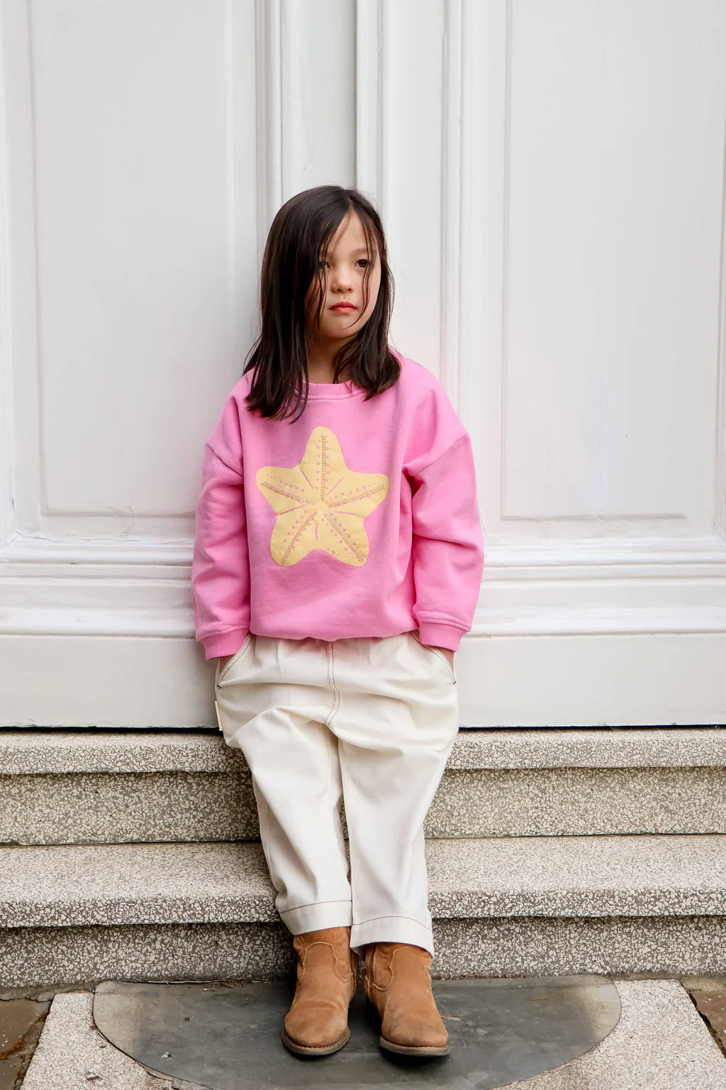 Off white denim pants MOON kids