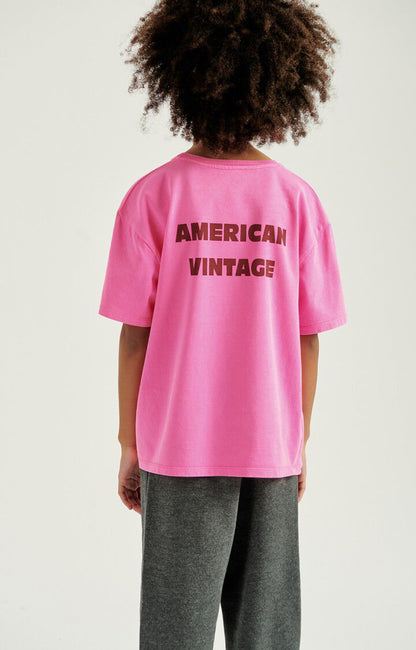 T-Shirt. AMV Fizvalley rose fluo