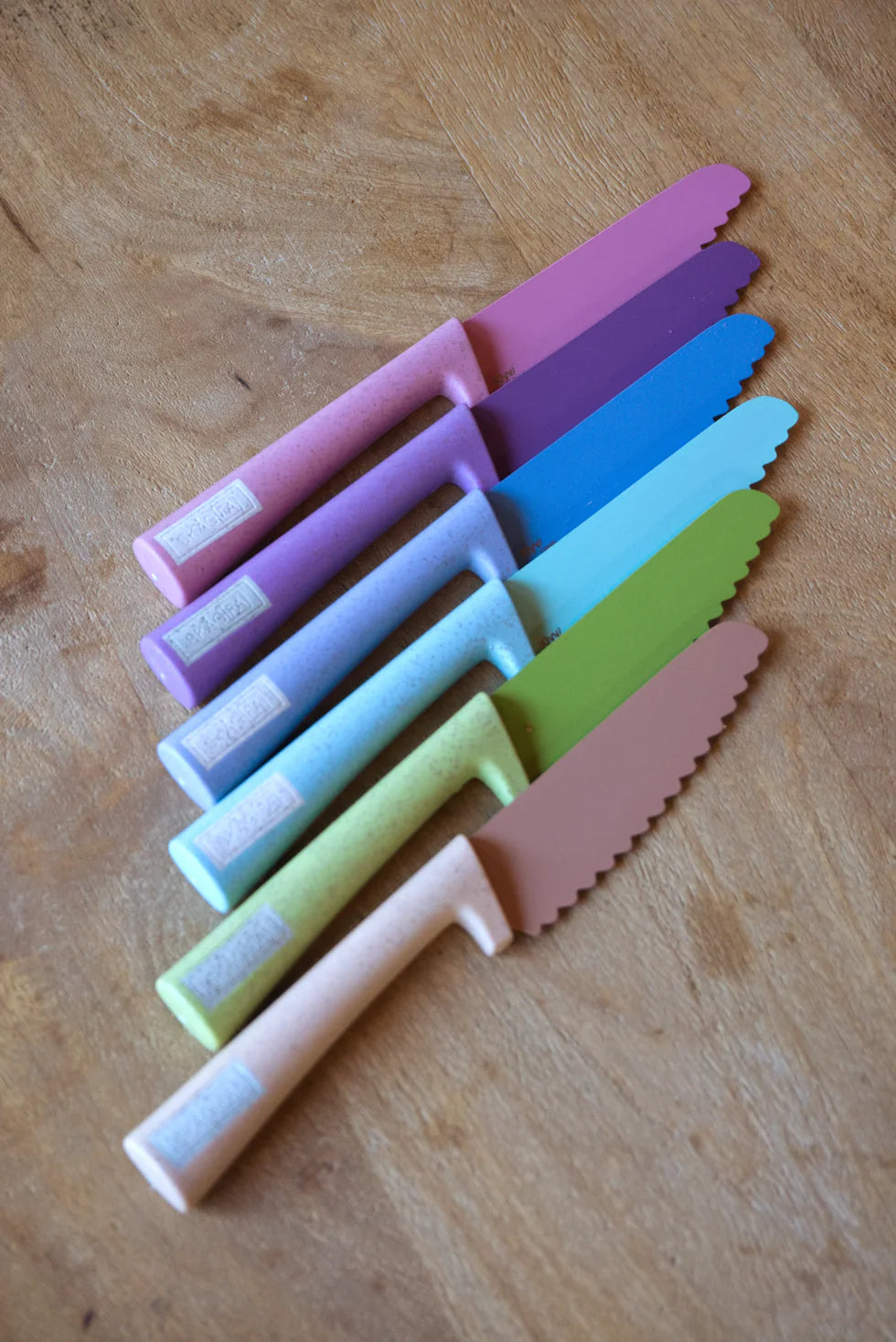 KLYV Classic Kinderkeukenmes – Aqua 💧🔪
