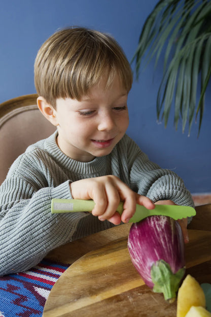 KLYV Classic Kinderkeukenmes – Aqua 💧🔪