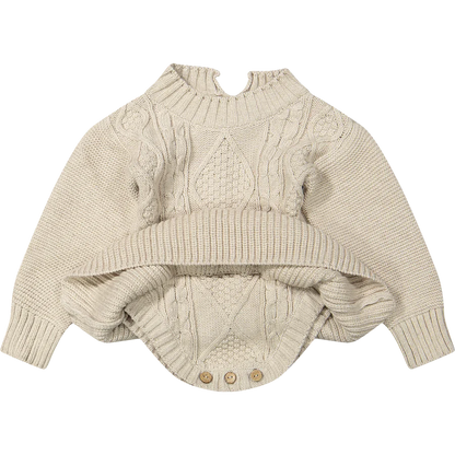 Knitted Kate Baby Dress | Oat