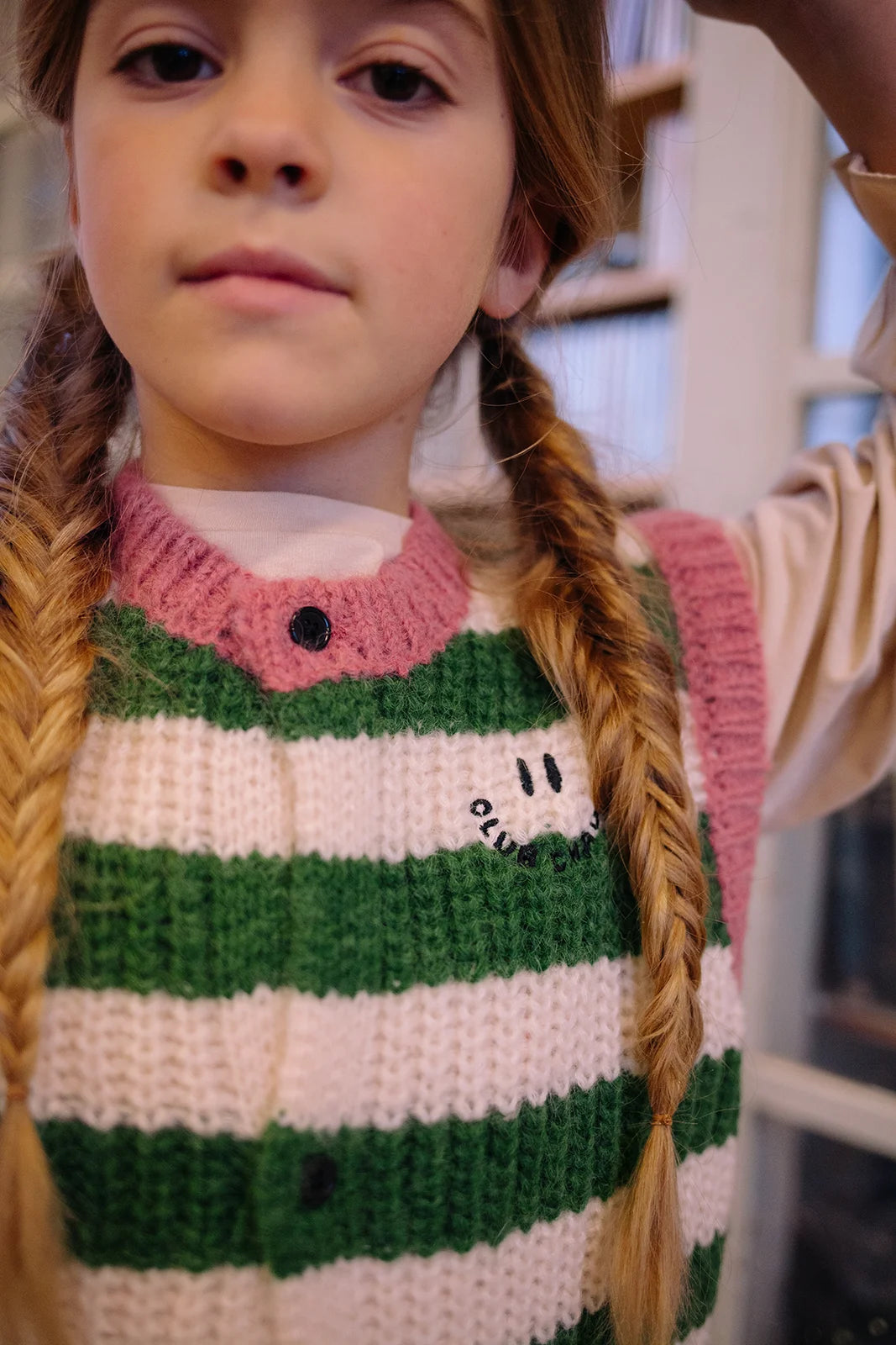 Knitted vest stripes