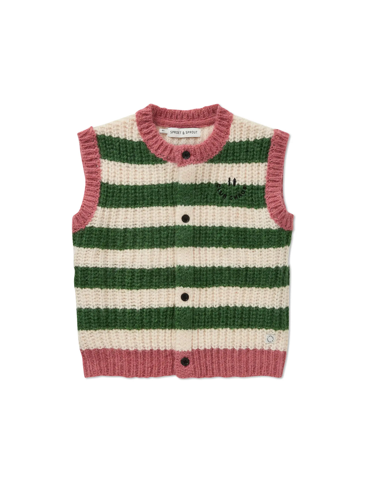 Knitted vest stripes