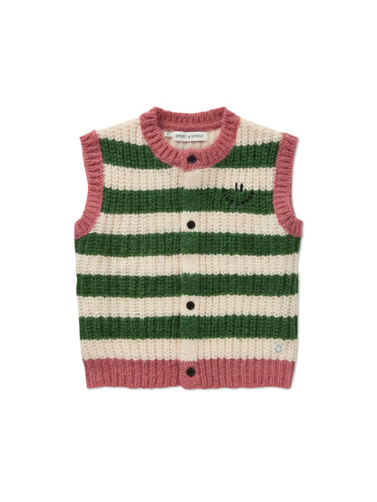 Knitted vest stripes