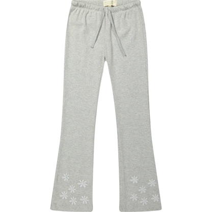 Lilly legging straight embr. flower | Grey