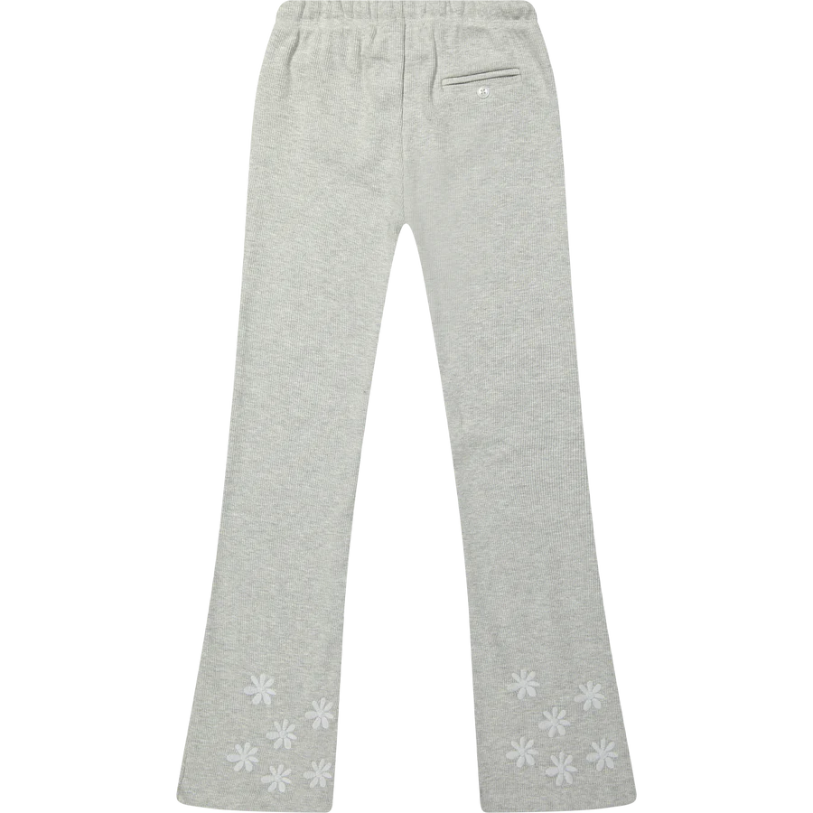 Lilly legging straight embr. flower | Grey