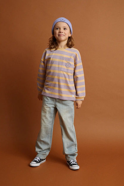 Loose denim pants blue
