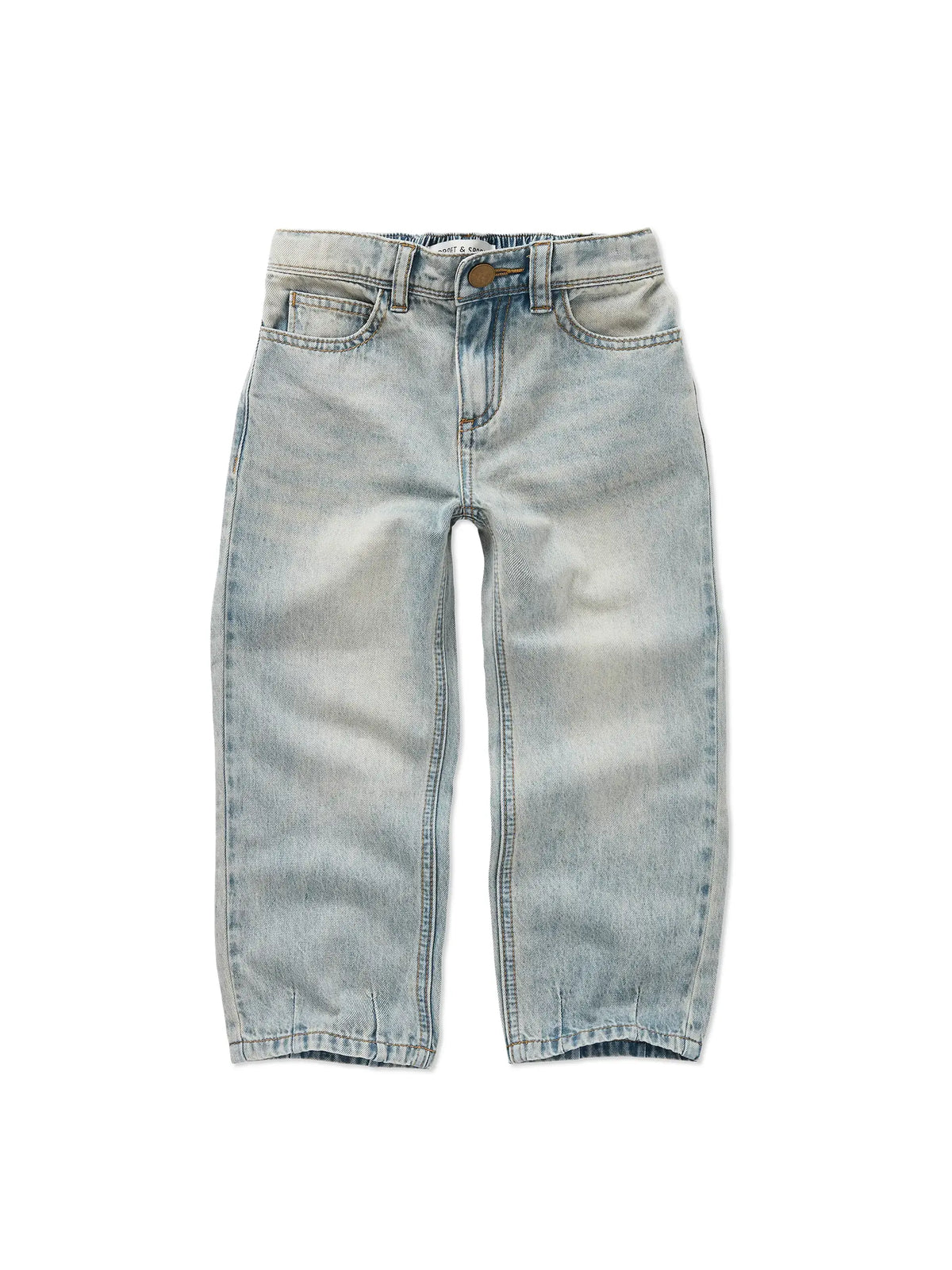 Loose denim pants blue