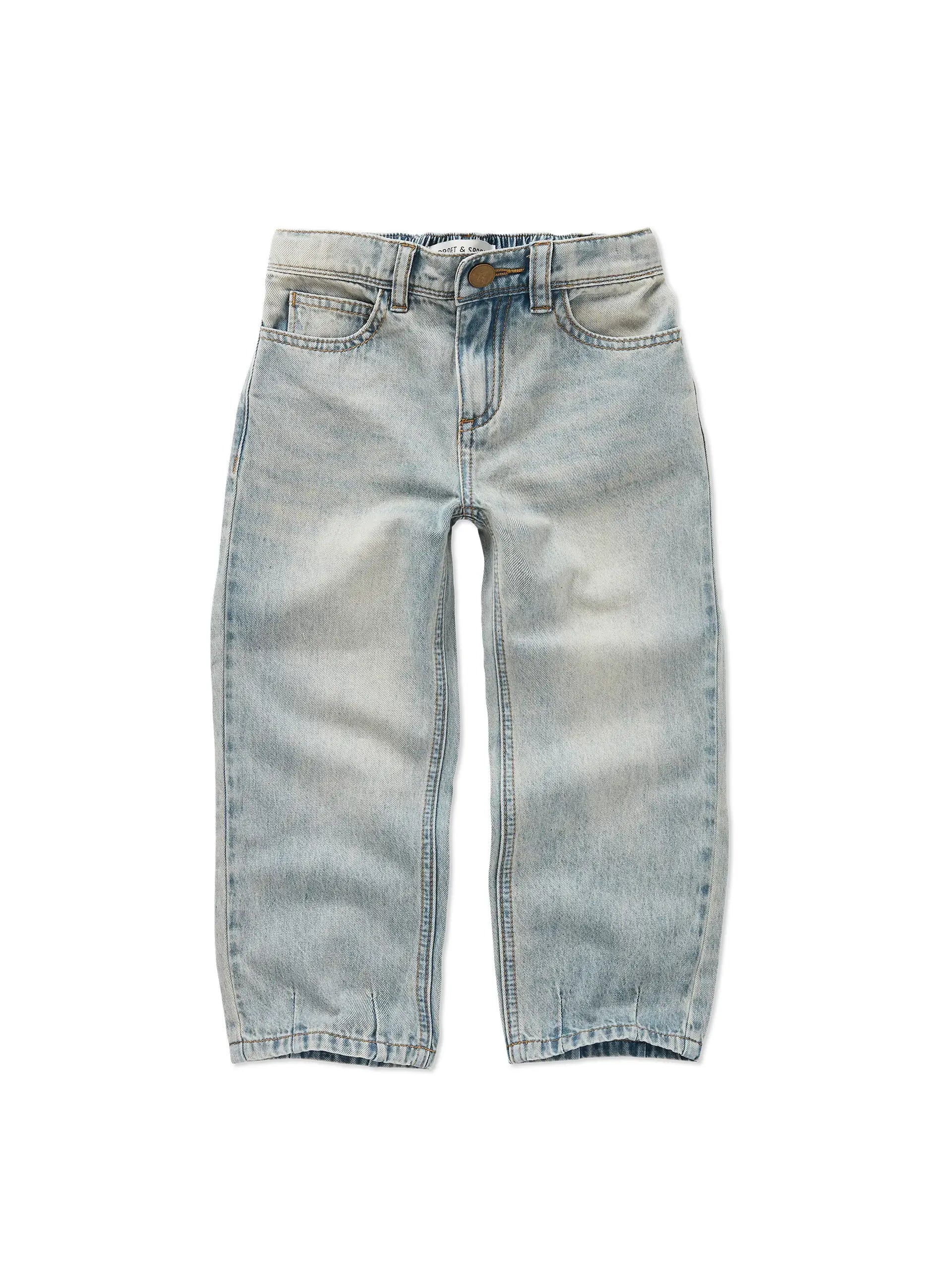 Loose denim pants blue