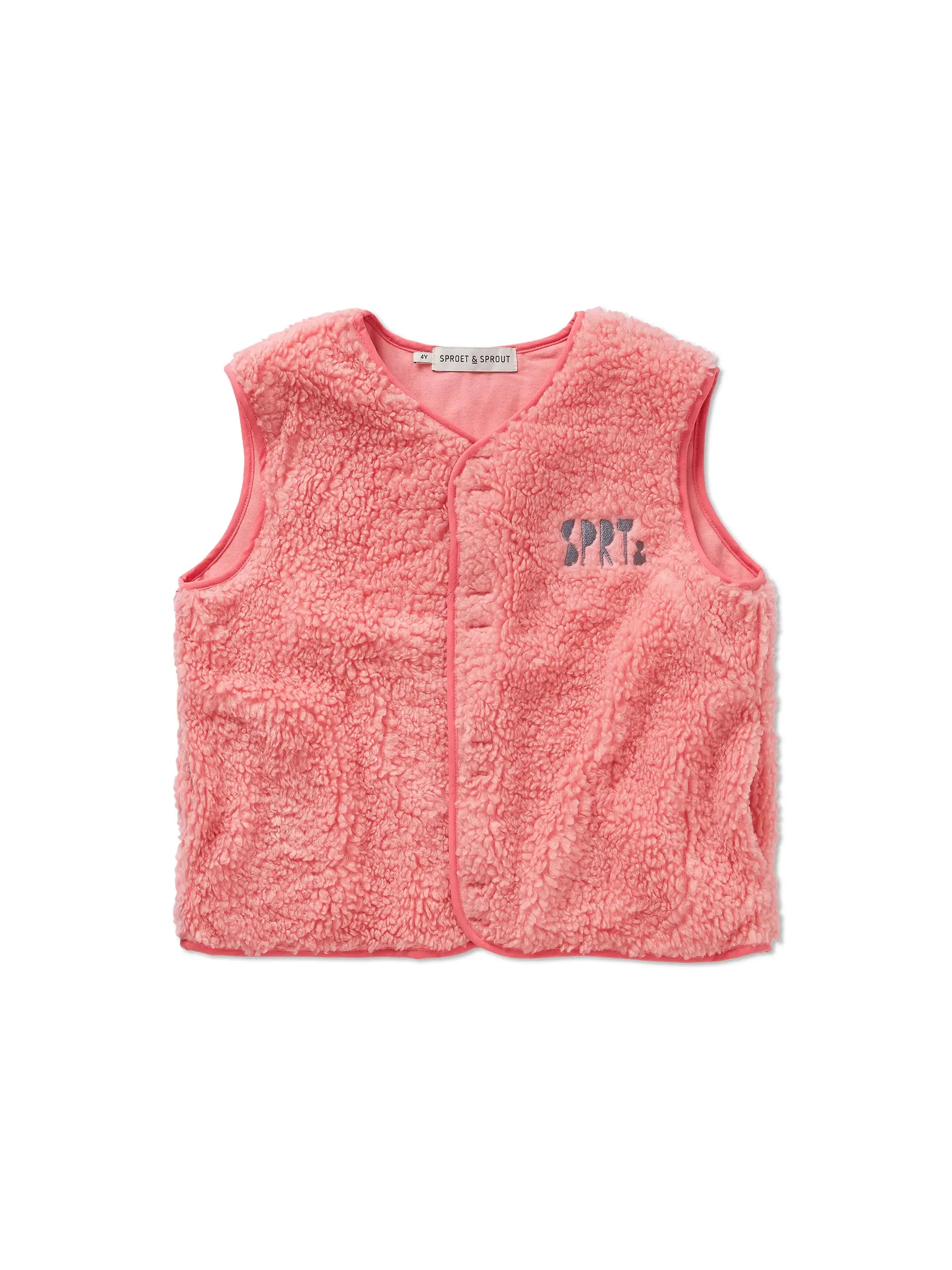 Loose teddy gilet