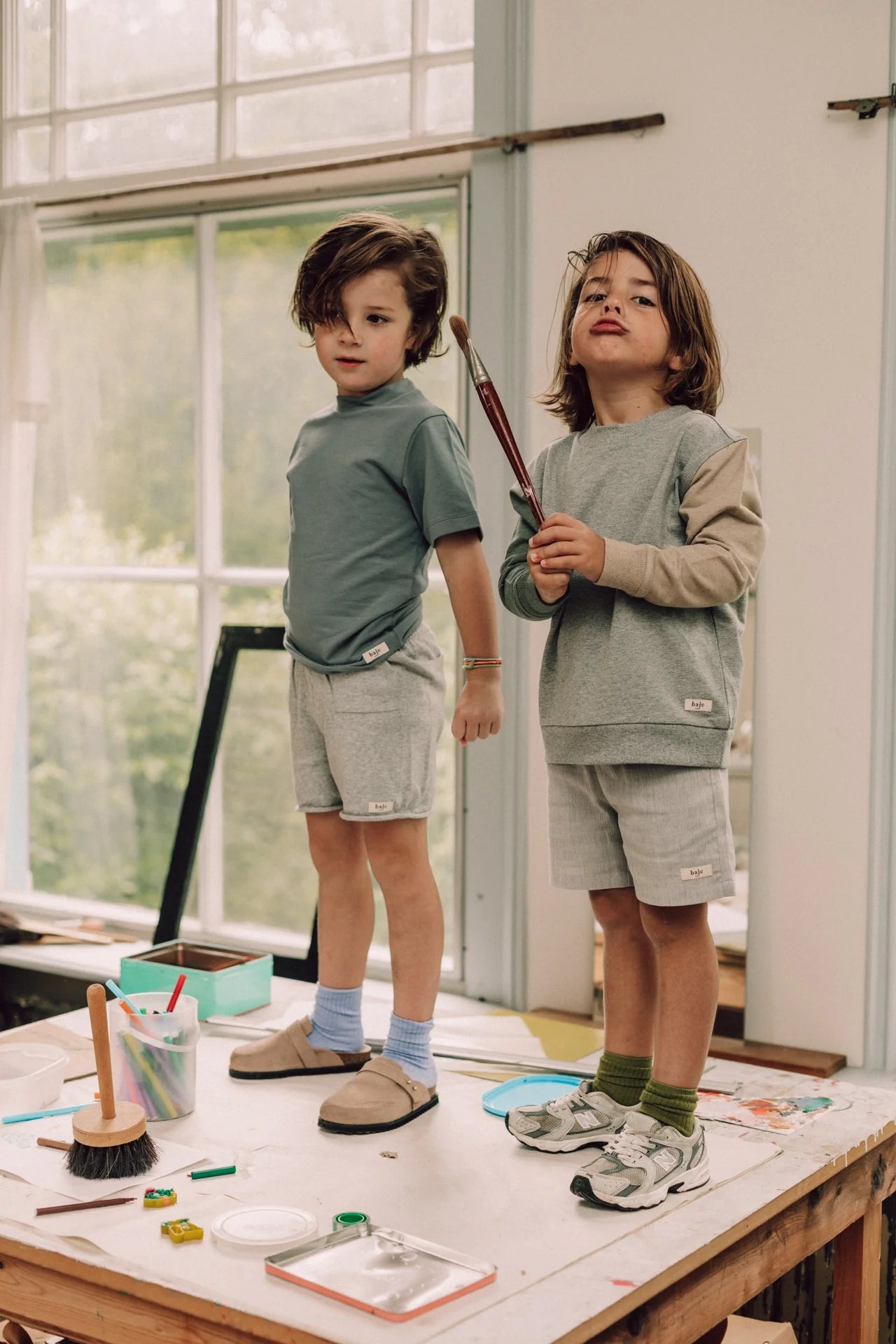 Baje - Moi, short knit blue steel