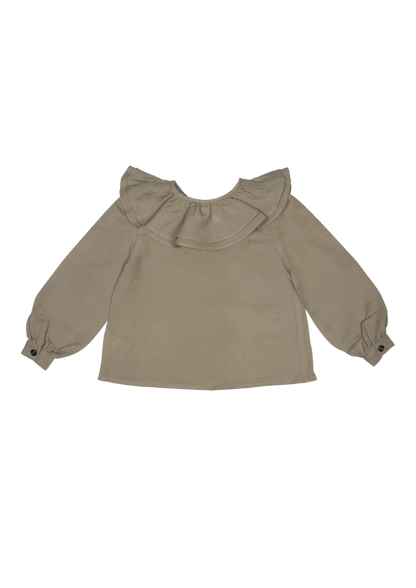 Baje - blouse Maida taupe LAATSTE STUK! 134/140