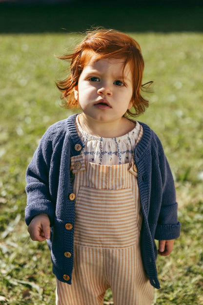 Salopette stripe ocre