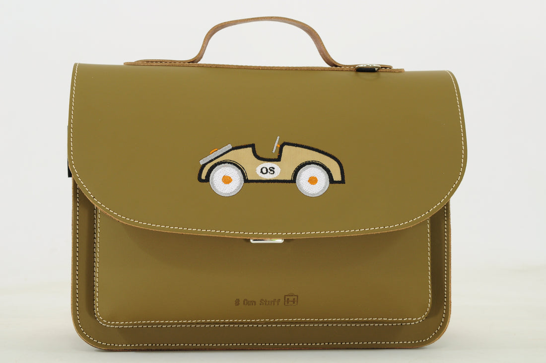 Own Stuff kleuterboekentas Car Moss