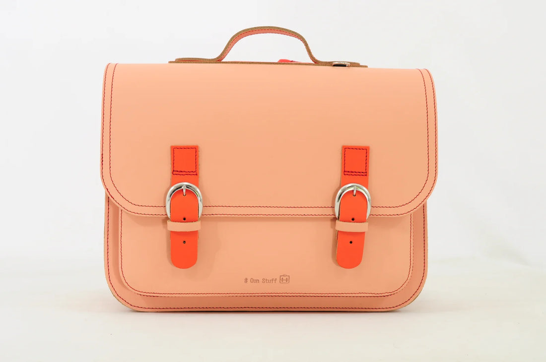 Own Stuff boekentas lagere school Classic Bi Color Peach - Strawberry