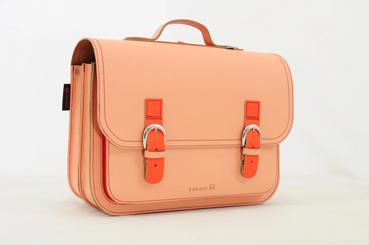 Own Stuff boekentas lagere school Classic Bi Color Peach - Strawberry