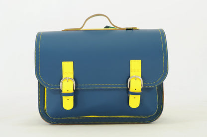 Own Stuff boekentas lagere school Classic Bi Color Petrol - Lemon