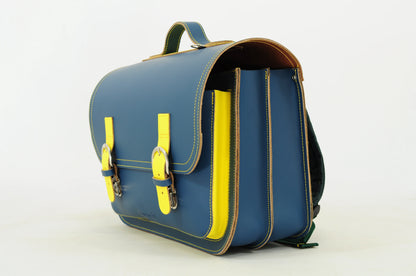 Own Stuff boekentas lagere school Classic Bi Color Petrol - Lemon