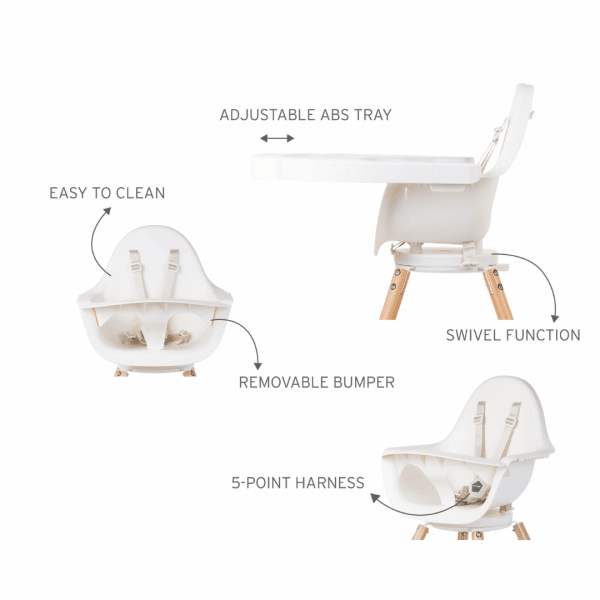 Evolu one 80 kinderstoel met draaifunctie