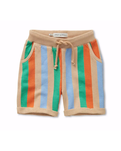 SWEAT SHORTS MULTI COLOUR STRIPES