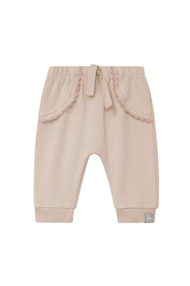 Roze broek met detail aan de zijkant